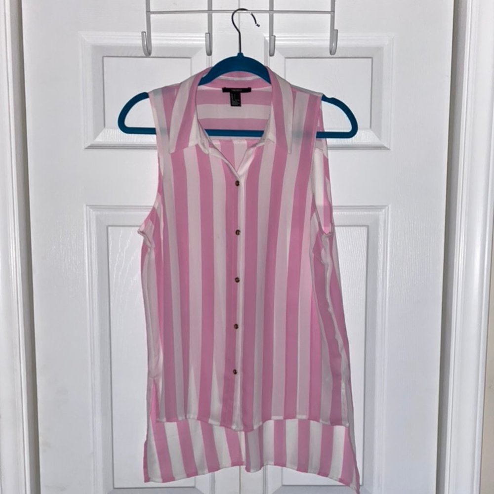 Pink Striped Blouse